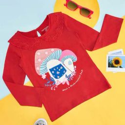 Pantaloons Junior Kids Maroon Cotton Printed Full Sleeves T-Shirt-image-23