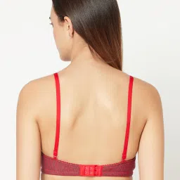 Da Intimo Red Under Wired Non Padded Full Coverage Bra image 2