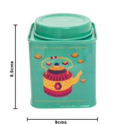 Chumbak Chai Time Green Storage Container - Set of 1 image 4