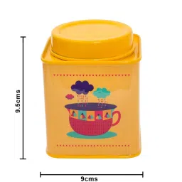 Chumbak Coffee Time Yellow Storage Container - Set of 1 image 4