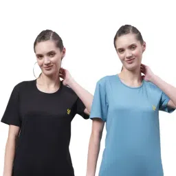 Vimal Jonney Black & Blue Cotton Logo T-Shirt - Pack Of 2-picture-20