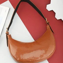 Gaurapakhi Brown Medium Textured Hobo Bag-14
