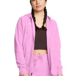 Under Armour Pink Cotton Sports Hoodie-picture-6