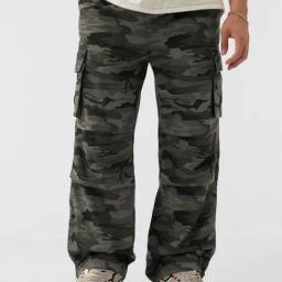 The Souled Store Grey Loose Fit Camo Joggers-image-21
