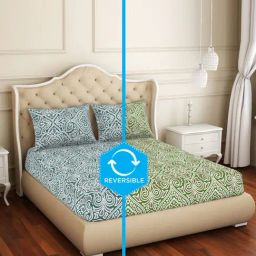 Welspun teal cotton rich welprotect double bedsheets-picture-30
