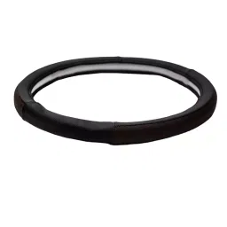 Cipher Leather Steering Wheel Grip Cover Sporty Look Black L Size-picture-25