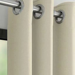 DDecor Beige Polyester Window Curtain (5 ft.) - Set of 1 image 2