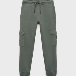 Mango Kids Boys Pure Cotton Cargo-Style Joggers-image-92