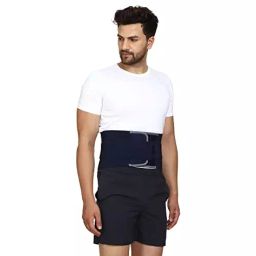 Reify Premium Lumbar Support Waist Belt in Blue Color for Lower Back Support, Size M image 4
