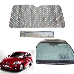Auto Pearl F259 Dashboard Sun Shade Cover with Suction Cup for Verna Transform (Grey)-picture-39