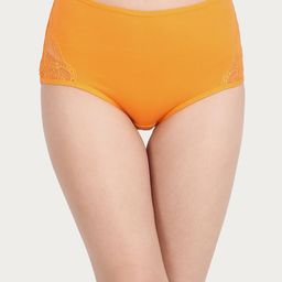 Clovia Women Orange Solid Hipster Briefs PN1057P16XL-image-38
