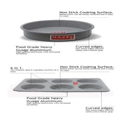 HAZEL Alfa Grey Aluminium Cake Mould (Set of 3)-17