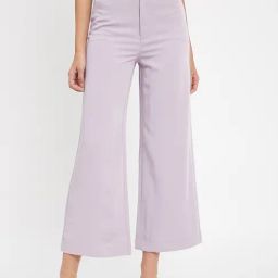 Camla Lilac Regular Fit Mid rise Trousers-image-20