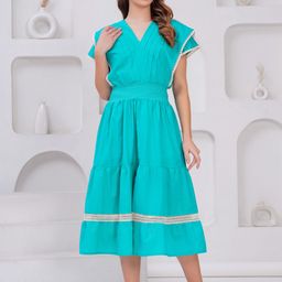 BAESD Women Cotton Fit & Flare Midi Dress-picture-43