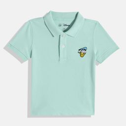 GAP Boys Daisy Duck Self Design Polo Collar Pure Cotton T-shirt-image-50