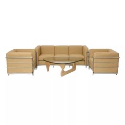 Modern India Seating MISSF26 3+1+1 Seater Leatherette Office Sofa , Beige-image-84