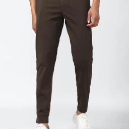 Van Heusen Flex Brown Slim Fit Solid Joggers-picture-31