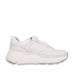 Geox Women's D Diamanta Off White Leather Running Shoes-image-36