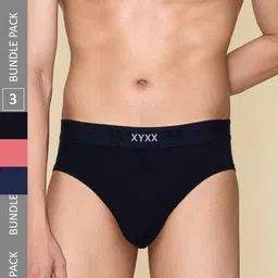 XYXX Pack Of 3 Cotton Anti Microbial Basic Briefs XYBRF3PCKN842-image-92