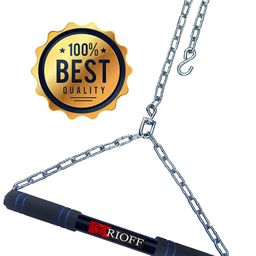 rioff Rioff® Hanging bar Pull Up Bar for Height Increaser and Pull Exercise with Heavy Chain 6FT Blue image 5
