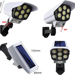 HAIYUN Solar Waterproof Wireless Flood Light with Remote Control Security Simulation Dummy Camera Wall Lamp, Solar Light with Motion Sensor with Remote Control image 5