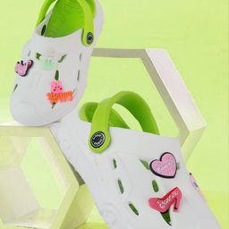 PASSION PETALS Kids Fashion Self Design Clogs Flip Flops-12