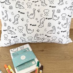 Oranges and Lemons DIY Doodle art Pillow Covers Be Wild Print - White-image-36