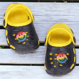 Lil Lollipop Smiley Applique Detailed Anti Slip Clogs - Black-picture-18