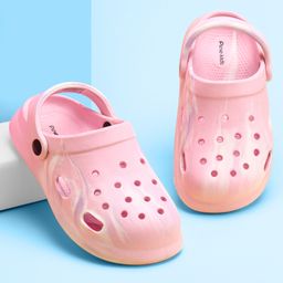 Pine Kids Clogs with Back Strap Closure - Pink-image-9