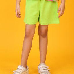 Anthrilo Solid Shorts - Lime-image-2