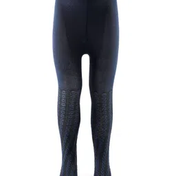 Cute Walk by Babyhug Cotton Knit Anti Bacterial Solid Tights - Navy Blue-picture-4