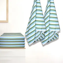 Athom Living 6-Pcs Green Striped 210 GSM Bath Towel-image-69