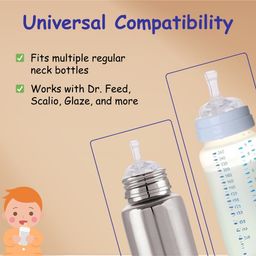 Adore Gravity- The Regular Neck Silicon Straw with Gravity Ball- Pack of 1 image 2