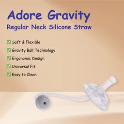 Adore Gravity- The Regular Neck Silicon Straw with Gravity Ball- Pack of 1 image 4