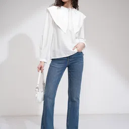 ESPYR By Tokyo Talkies Women Solid Exaggerated Collar Top-image-71