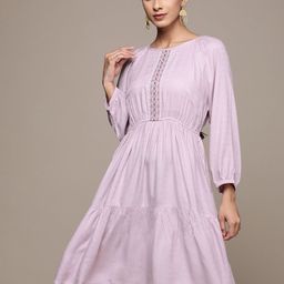 Label Ritu Kumar Purple Embroidered Dress-99