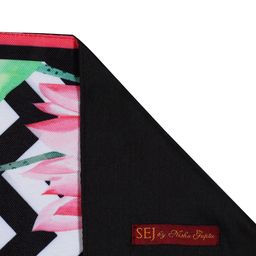 SEJ by Nisha Gupta Black & White Set of 6 Printed Table Placemats image 3