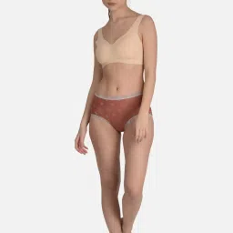 mod & shy Rust Printed Hipster Panty image 4