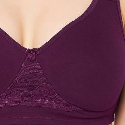 Clovia Purple Full Coverage Non-Wired Bra image 4
