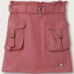 Blue Giraffe Kids Pink Regular Fit Skirt-image-78