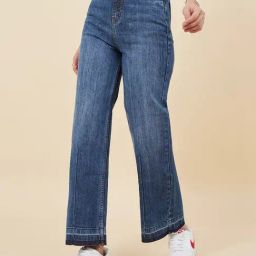 Styli High Rise Wide Leg Jeans-image-86