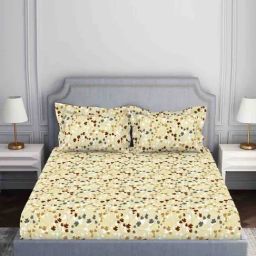 Welspun white 100% cotton colorfas large bedsheets-image-90
