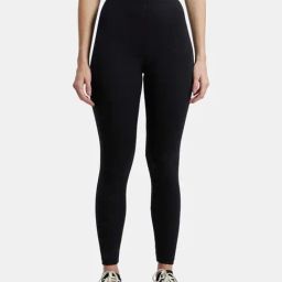 Jockey Black Slim Fit Leggings-image-3