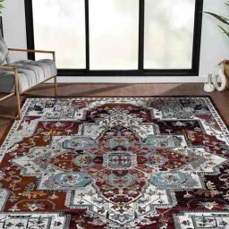 Obsessions Brown Polypropylene Anti-Static Classical Carpet - Large-30