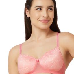 Candyskin Coral Lace Medium Coverage Adjustable Strap Everyday Bra-19