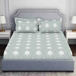 Welspun green 100% cotton serene large bedsheets-image-2