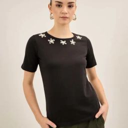 SALT Attire Black & White Plain Top-image-43