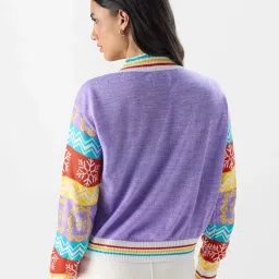 The Souled Store Multicolored Printed Sweater image 2