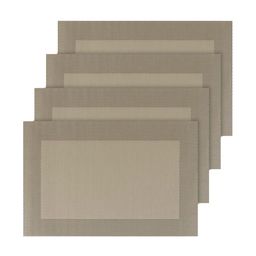 HOKIPO Set Of 4 Textured & Colourblocked Heat Resistant Table Placemats image 5