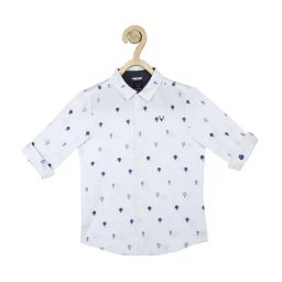Allen Solly Junior White Cotton Printed Shirt-picture-13